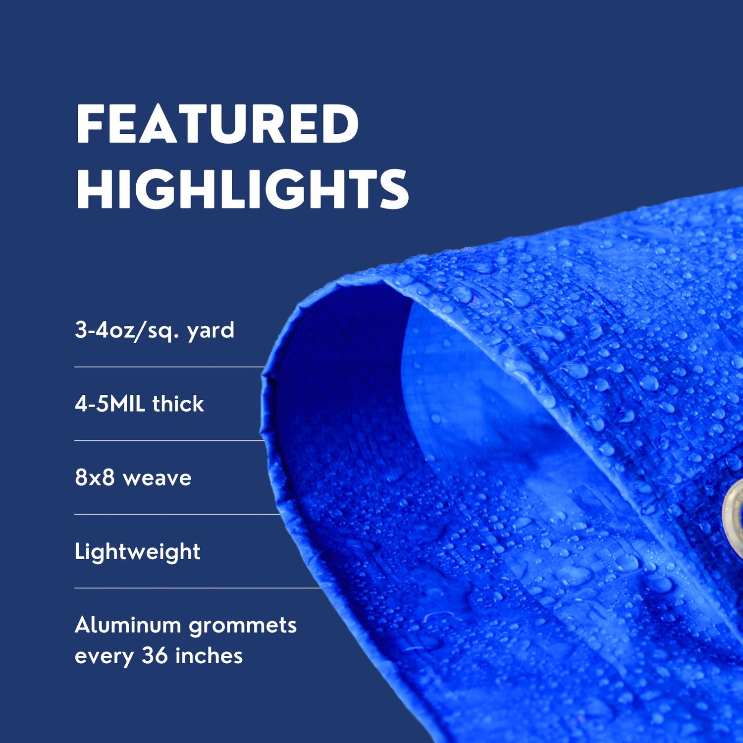 30'x50' Blue Poly Tarp