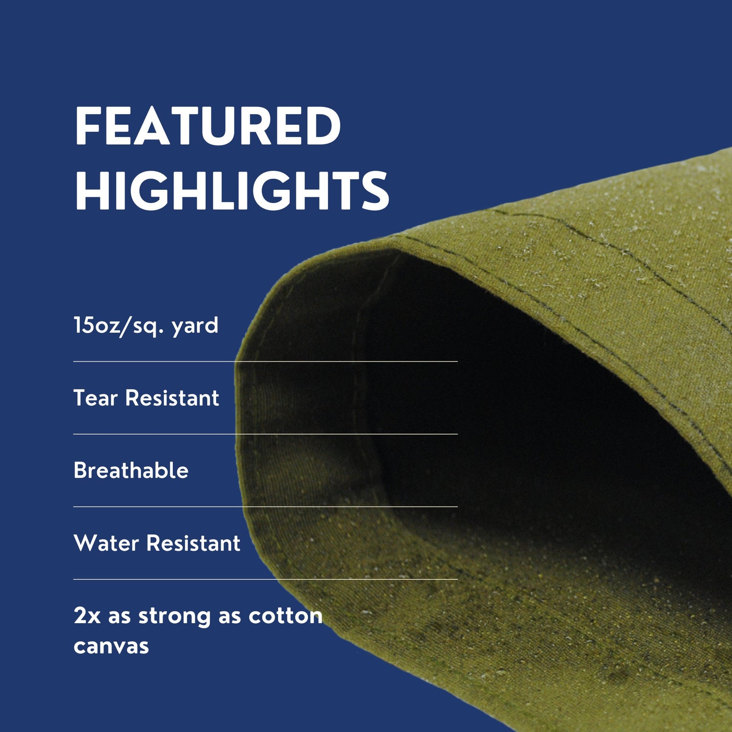 40'x50' Green Polyester Canvas Tarp