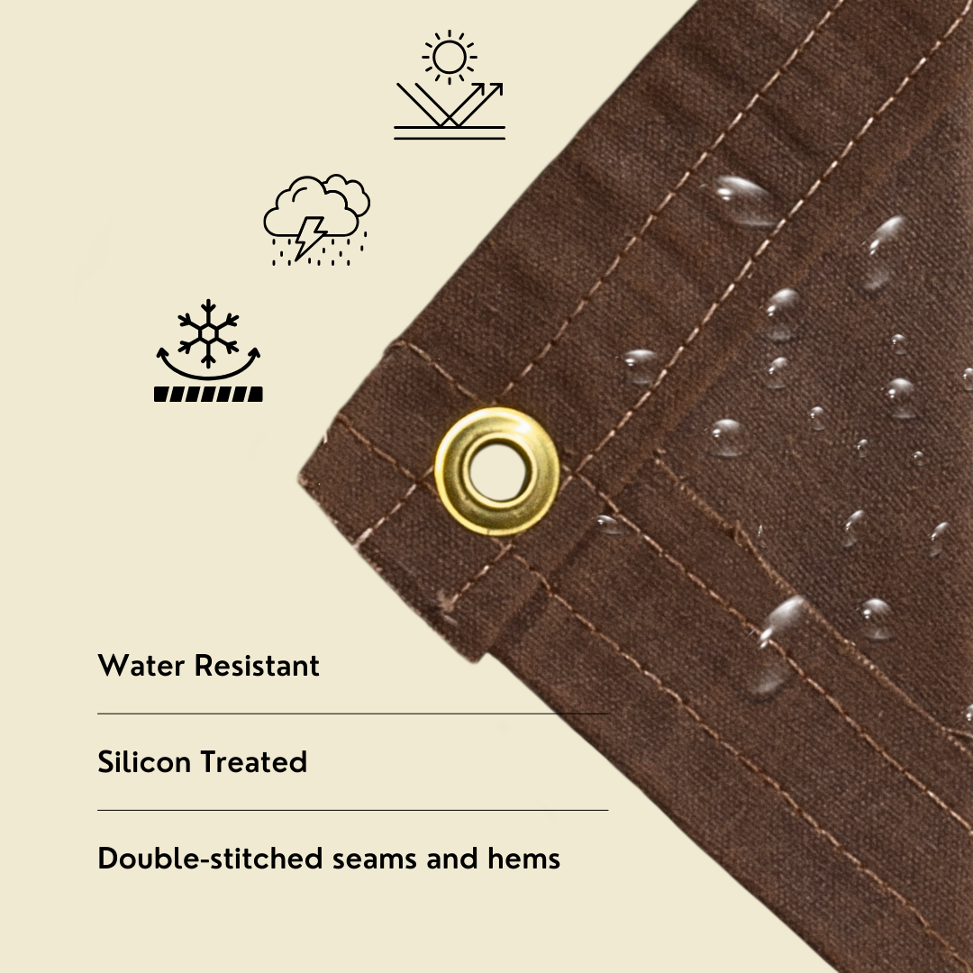 40'x60' Off-White Canvas Tarp 16 oz