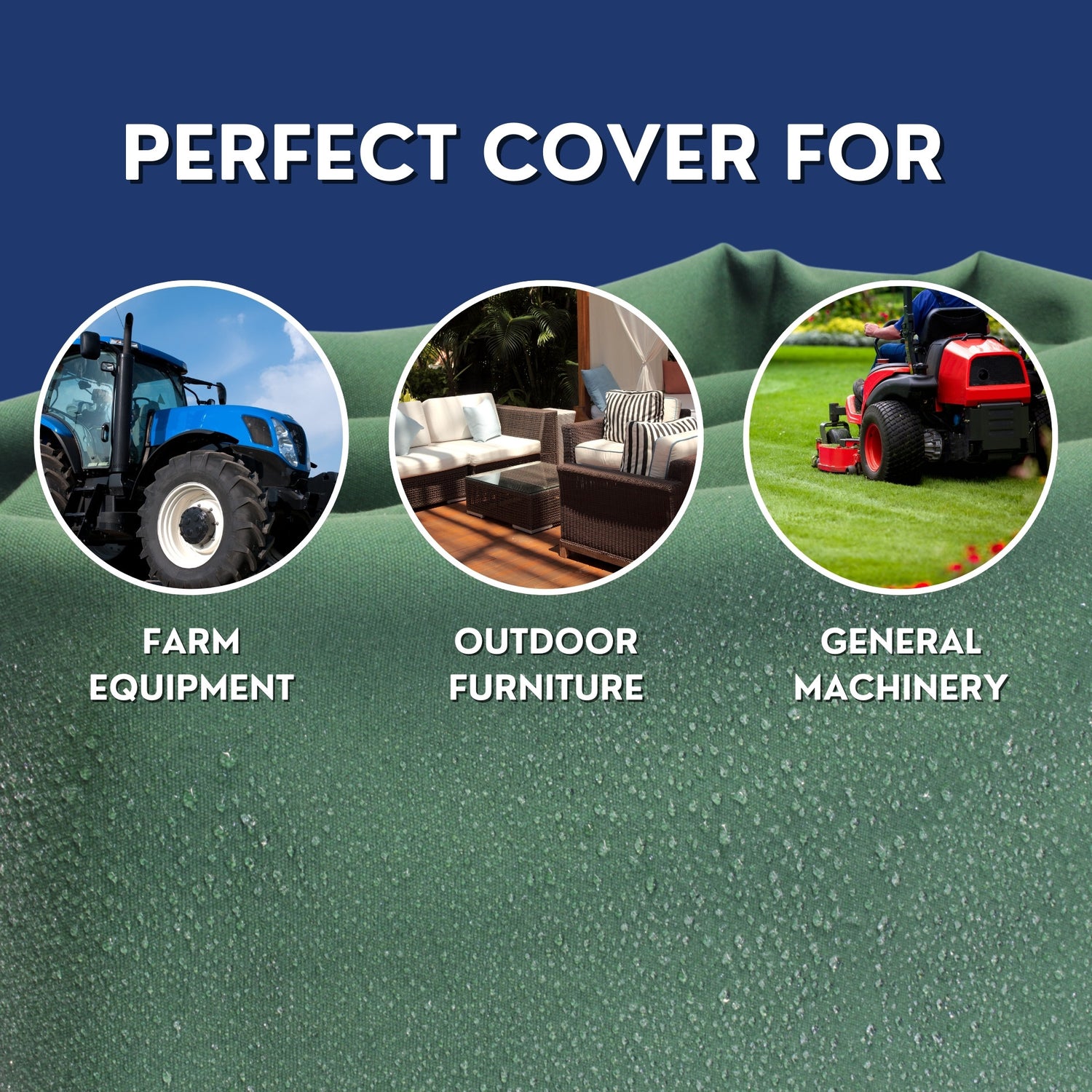 25'x30' Green Polyester Canvas Tarp