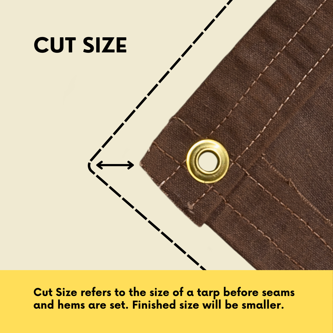 40'x60' Off-White Canvas Tarp 16 oz