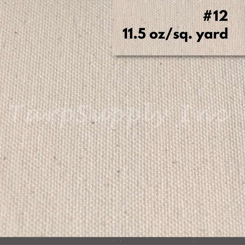 5' Wide #12 Natural Canvas per Yard