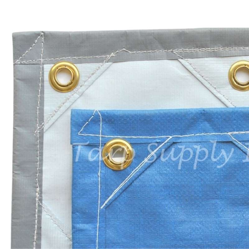 50'x50' Super Duty 16 Mil Blue Poly Tarp