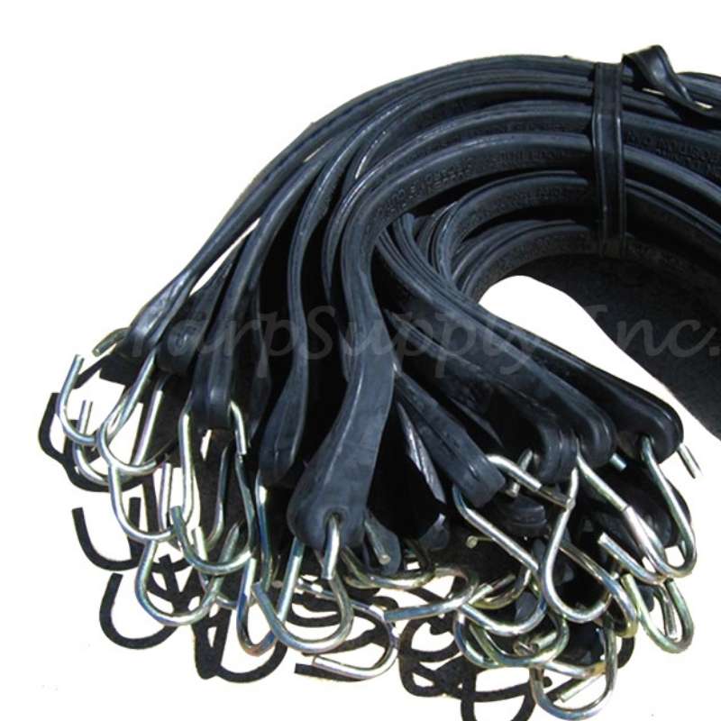 21 Inch Rubber EPDM Tarp Straps - Pack of 50 Pcs