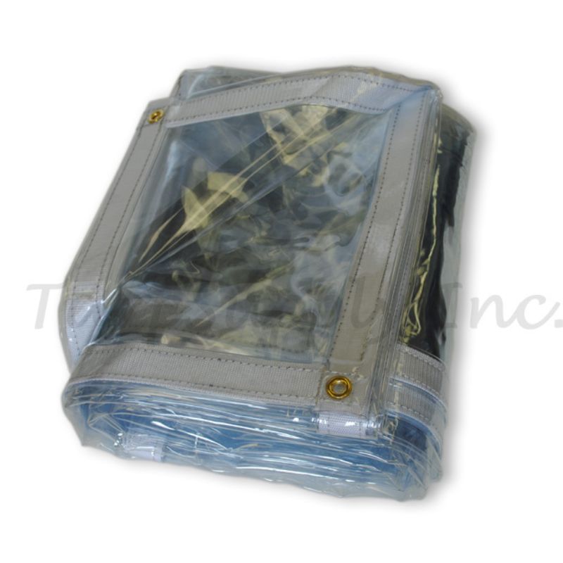 10'x30' Heavy Duty 20 Mil Flame Retardant Clear PVC Vinyl Tarp