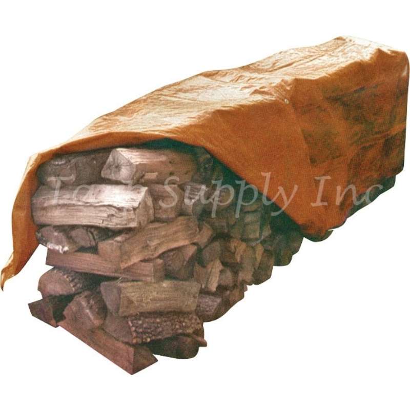 wood tarp 4'x18' Brown Wood Pile Cover