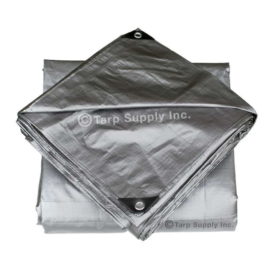 6'x8' Heavy Duty Silver Poly Tarp