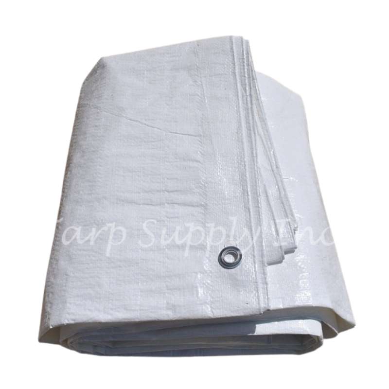 20'x20' Super Heavy White 20mil Poly Tarp