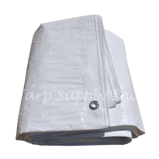 6'x12' Super Heavy White 20mil Poly Tarp 