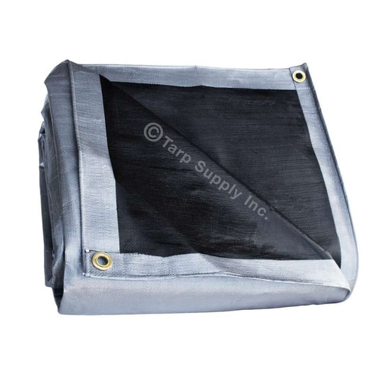 10'X10' Super Heavy Duty Silver/Black Poly Tarp