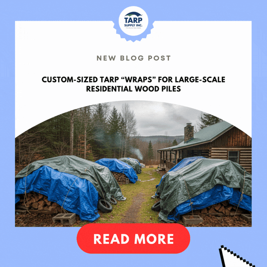 Custom-Sized Tarp “Wraps” for Large-Scale Residential Wood Piles