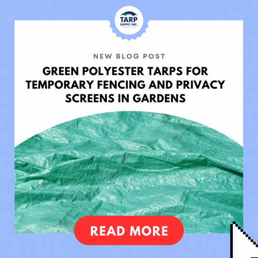 Green Polyester Tarps for Temporary Fencing and Privacy Screens in Gardens