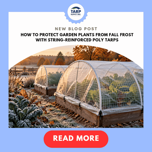 How to Protect Garden Plants from Fall Frost with String-Reinforced Poly Tarps