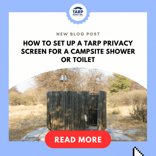 How to Set Up a Tarp Privacy Screen for a Campsite Shower or Toilet