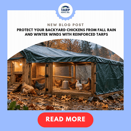 Protect Your Backyard Chickens from Fall Rain and Winter Winds with Reinforced Tarps