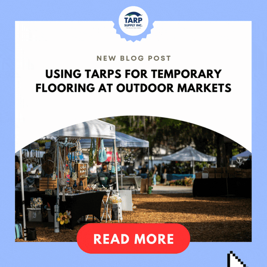 Using Tarps for Temporary Flooring at Outdoor Markets