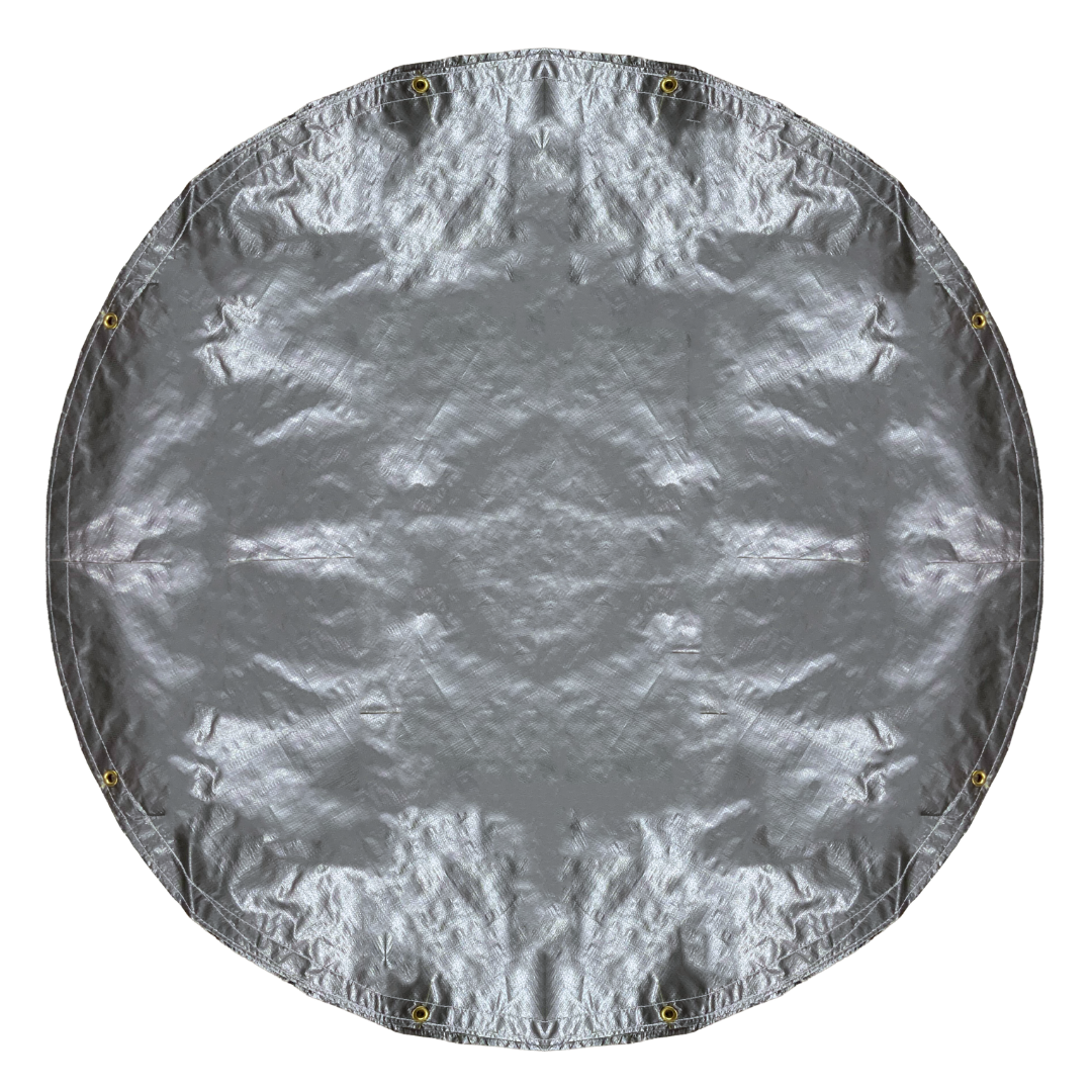 Round Circular Tarp Silver/White Super Heavy Duty 22' Diameter