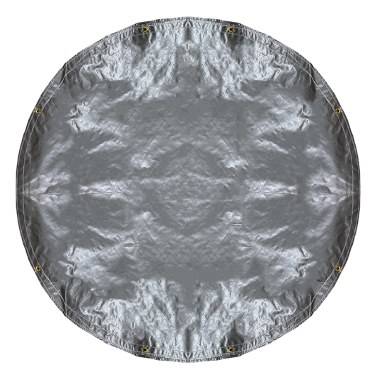 Round Circular Tarp Silver/White Super Heavy Duty 58' Diameter
