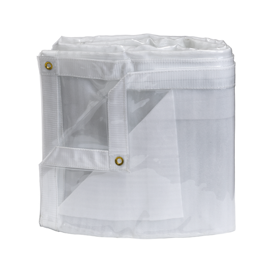 10'x10' Heavy Duty 20 Mil Flame Retardant Clear PVC Vinyl Tarp