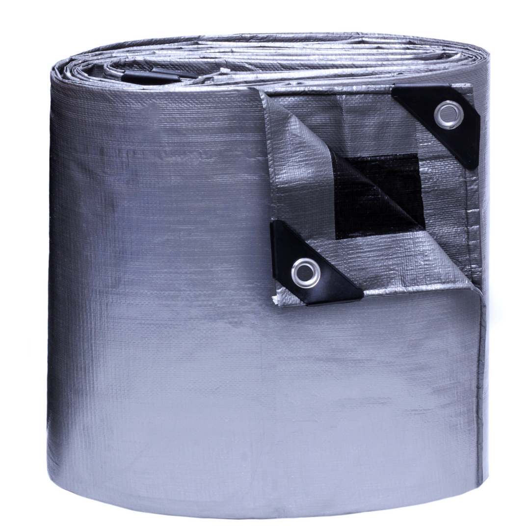 10'x12' Heavy Duty Silver/Black Poly Tarp