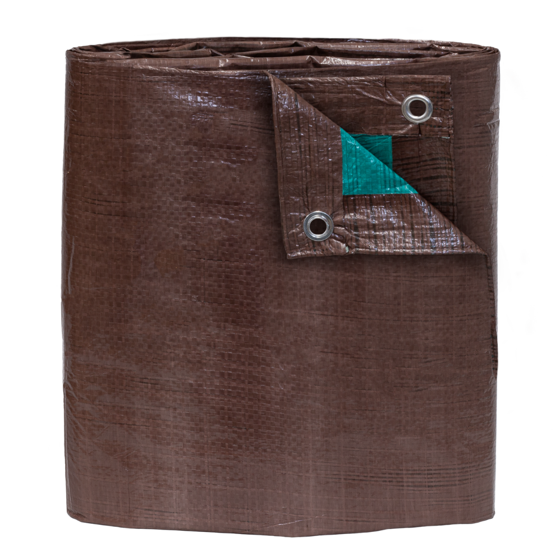 20'x20' Brown/Green Poly Tarps - Case of 4 Tarps