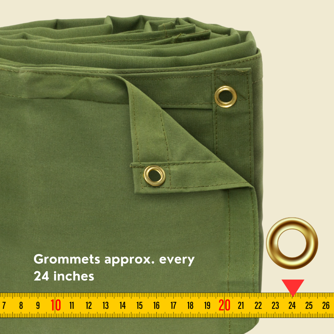 polyester tarp 6'x8' Green Polyester Canvas Tarp by Tarp Supply Inc
