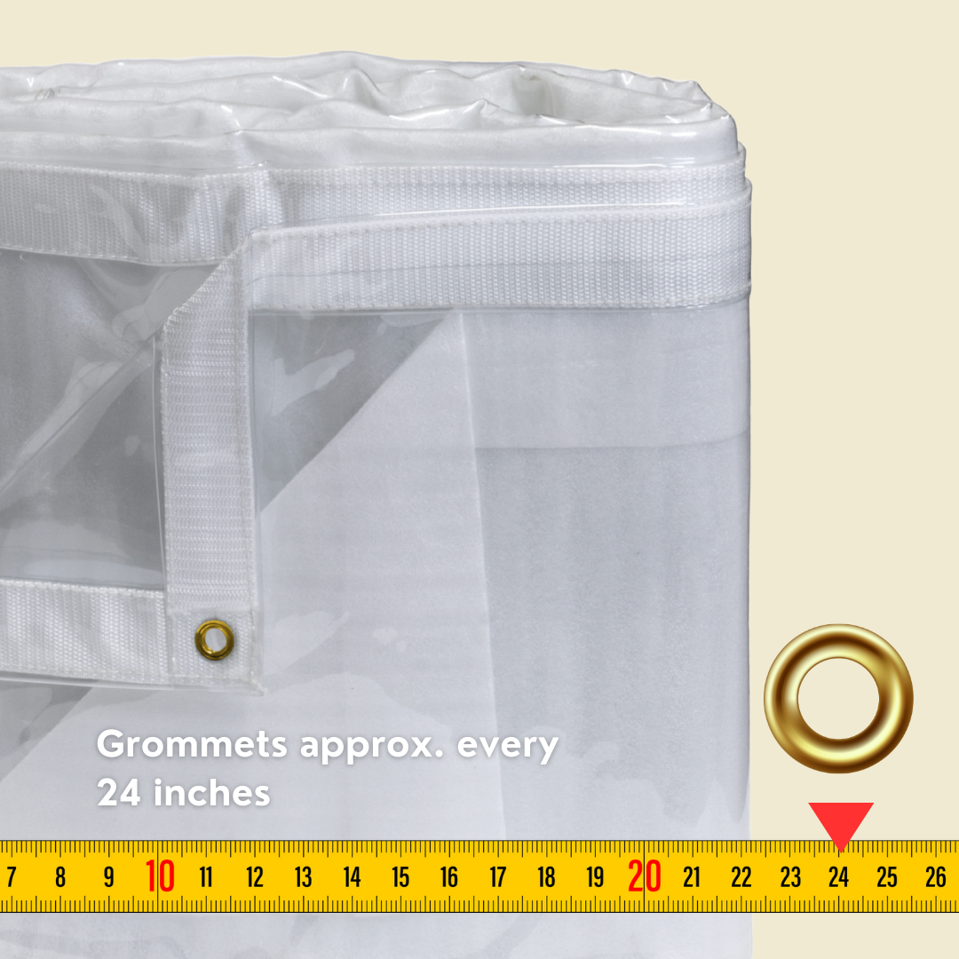 5'x7' Heavy Duty 20 Mil Flame Retardant Clear PVC Vinyl Tarp