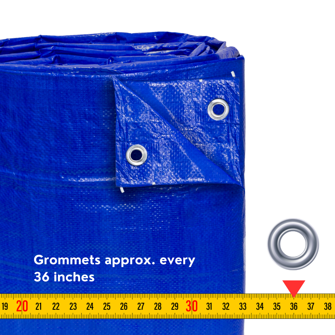 10' x 15' Blue Poly Tarp - Case of 10 Tarps