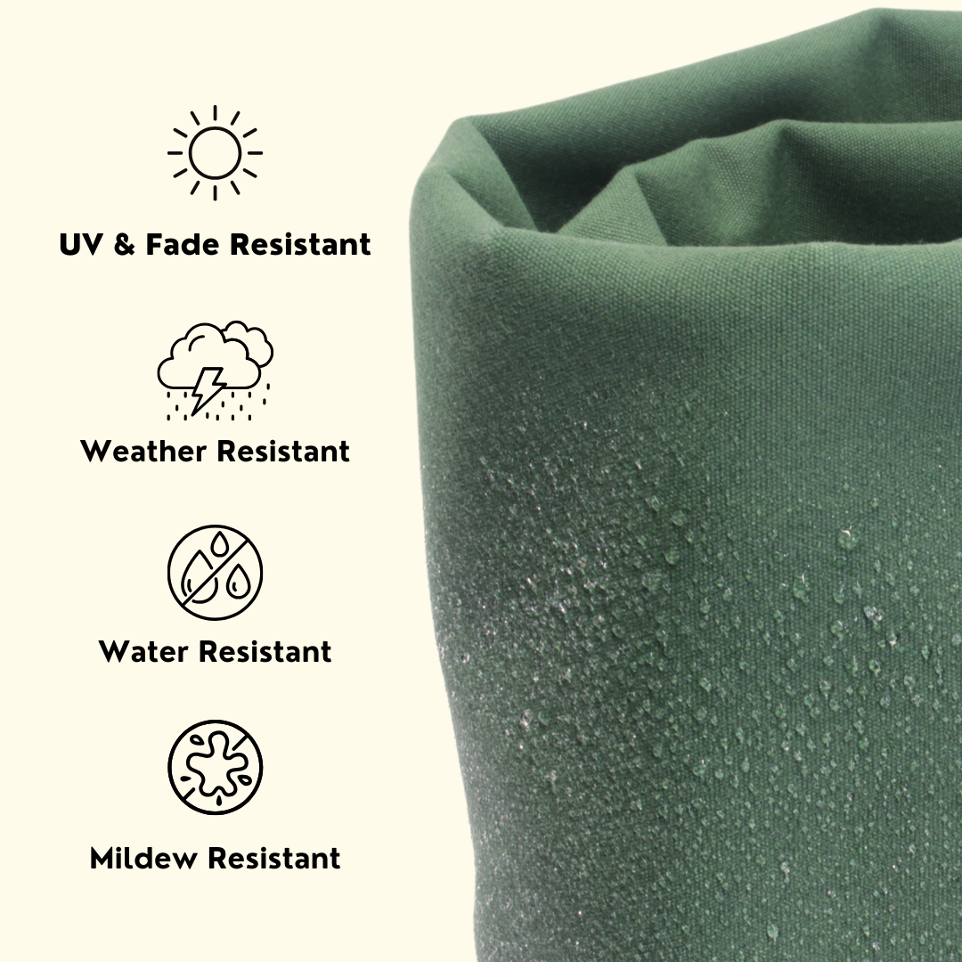 10'x10' Green Polyester Canvas Tarp [EXACT SIZE Special]