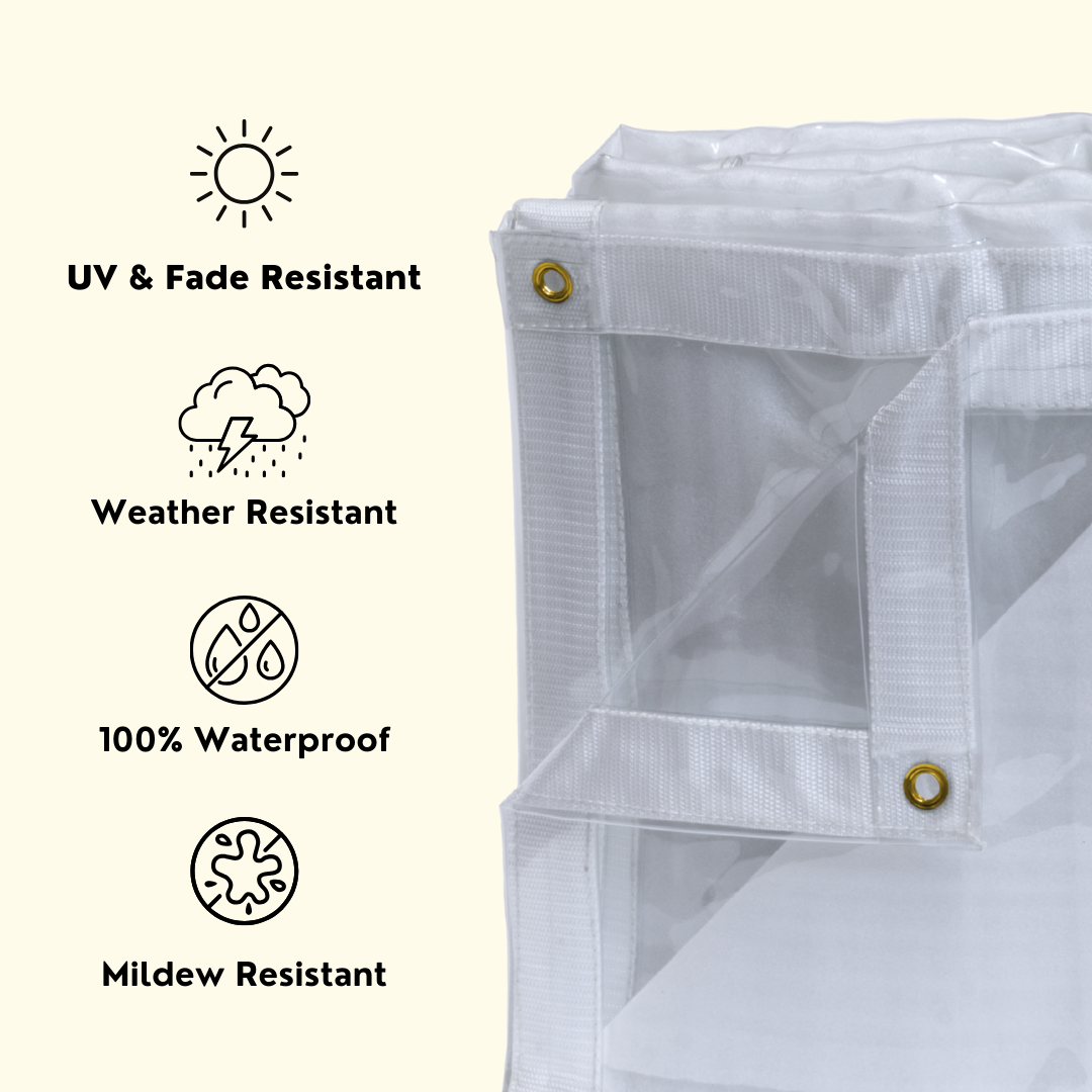 6'x8' Super Heavy Duty 30 Mil Clear PVC Vinyl Tarp