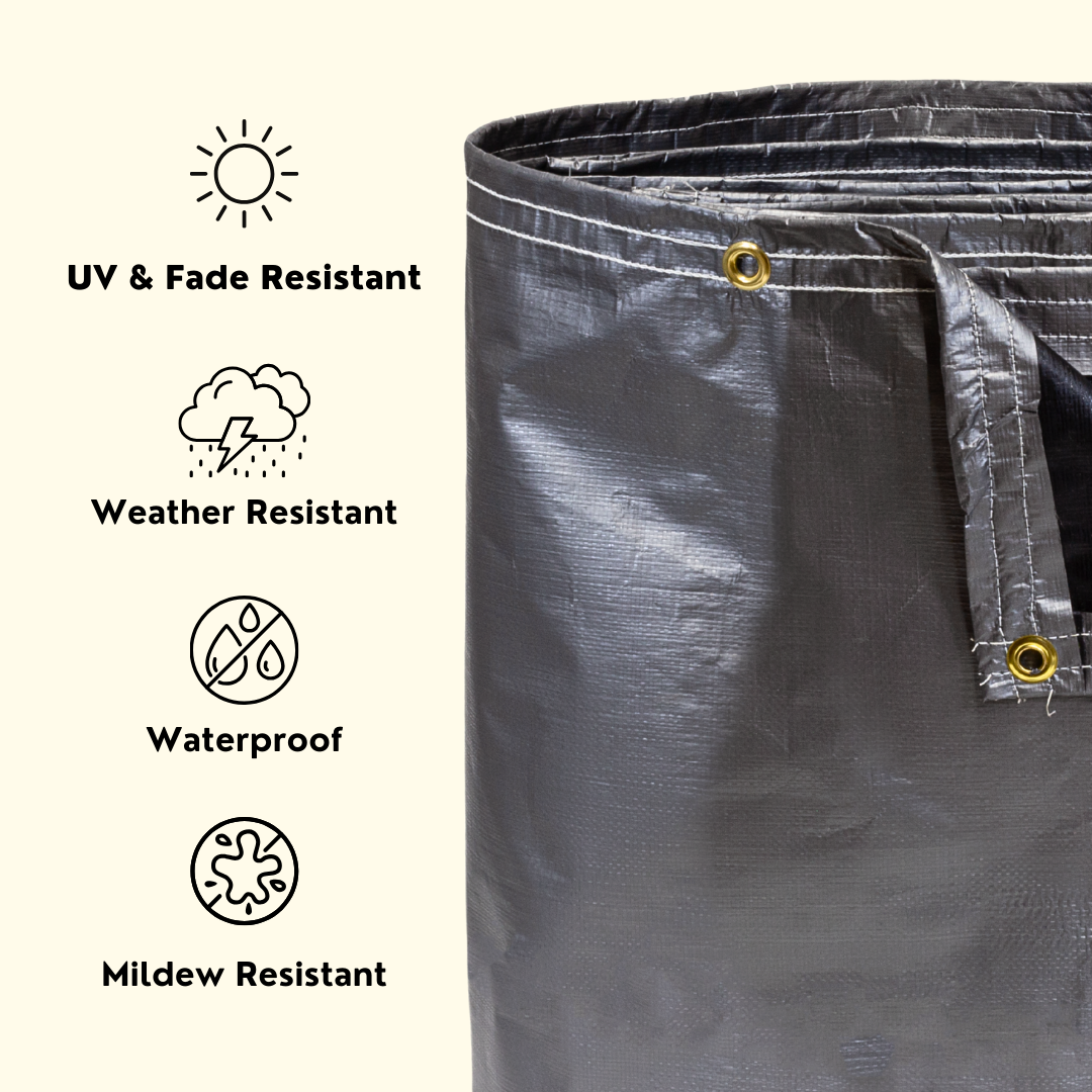 10'x16' Super Heavy Duty Silver/Black Poly Tarp