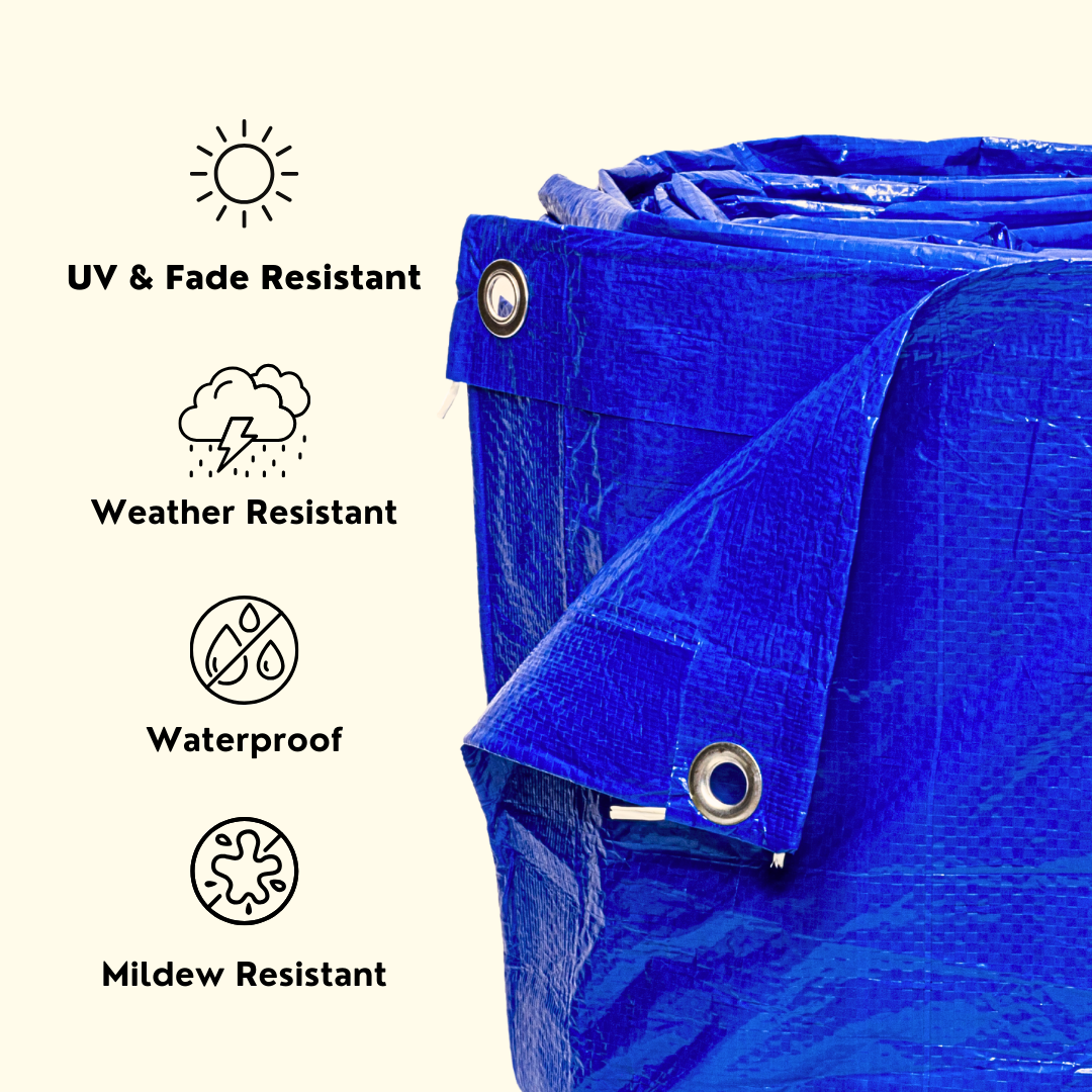 weather tarps 6x8 Blue Poly Tarp by Tarp Supply Inc