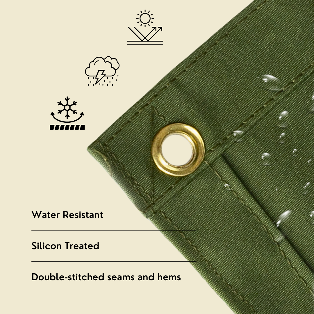 tarp material 6'x8' Green Polyester Canvas Tarp by Tarp Supply Inc
