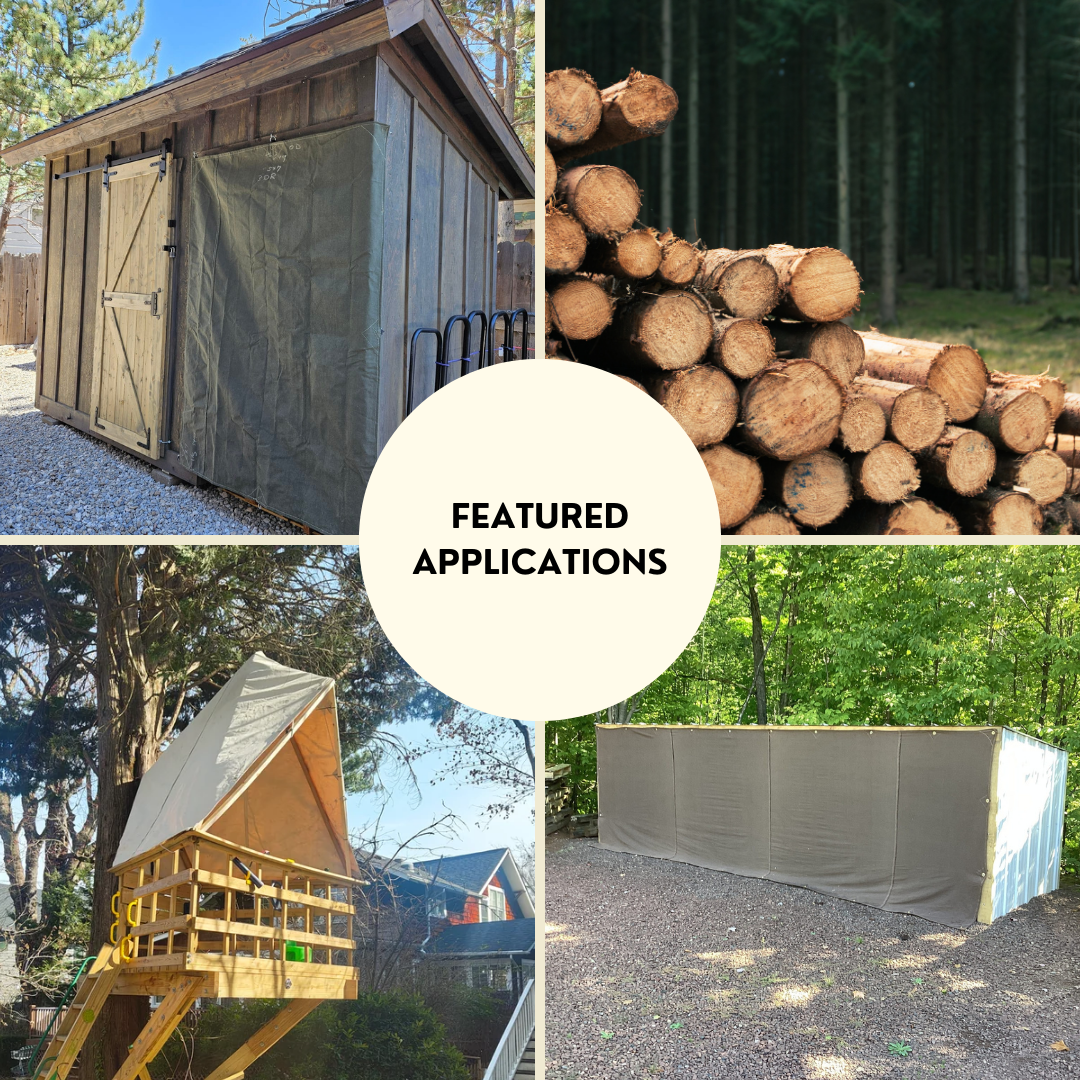 10'x10' Flame Retardant Canvas Tarp 16 oz