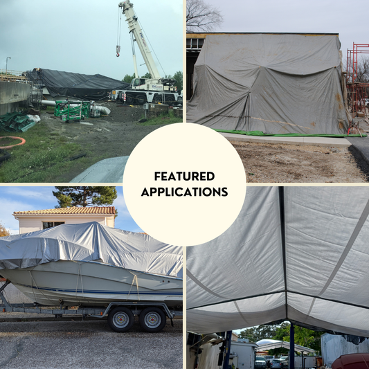 20'x40' Heavy Duty Silver Poly Tarps - Case of 2 Tarps