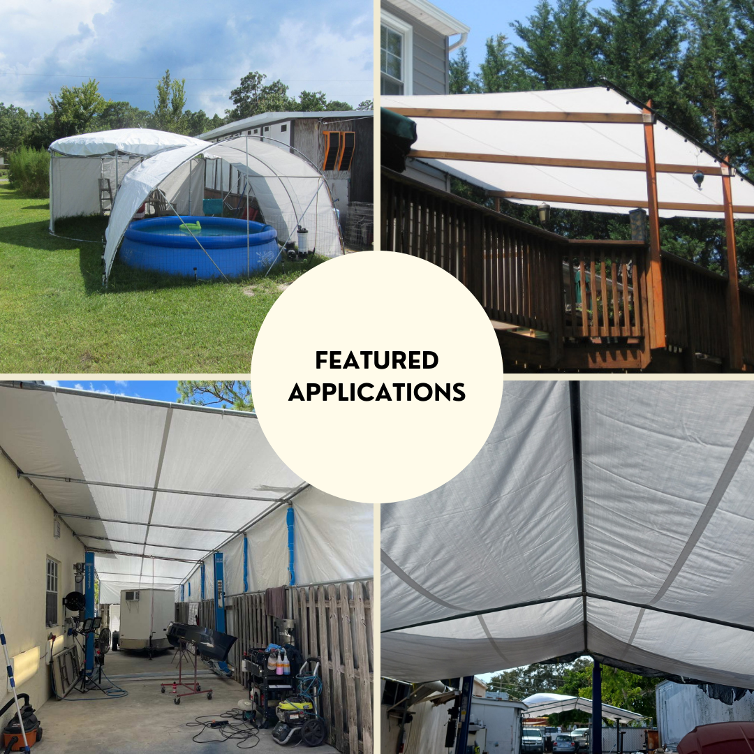 10'x10' Heavy Duty White Poly Tarp