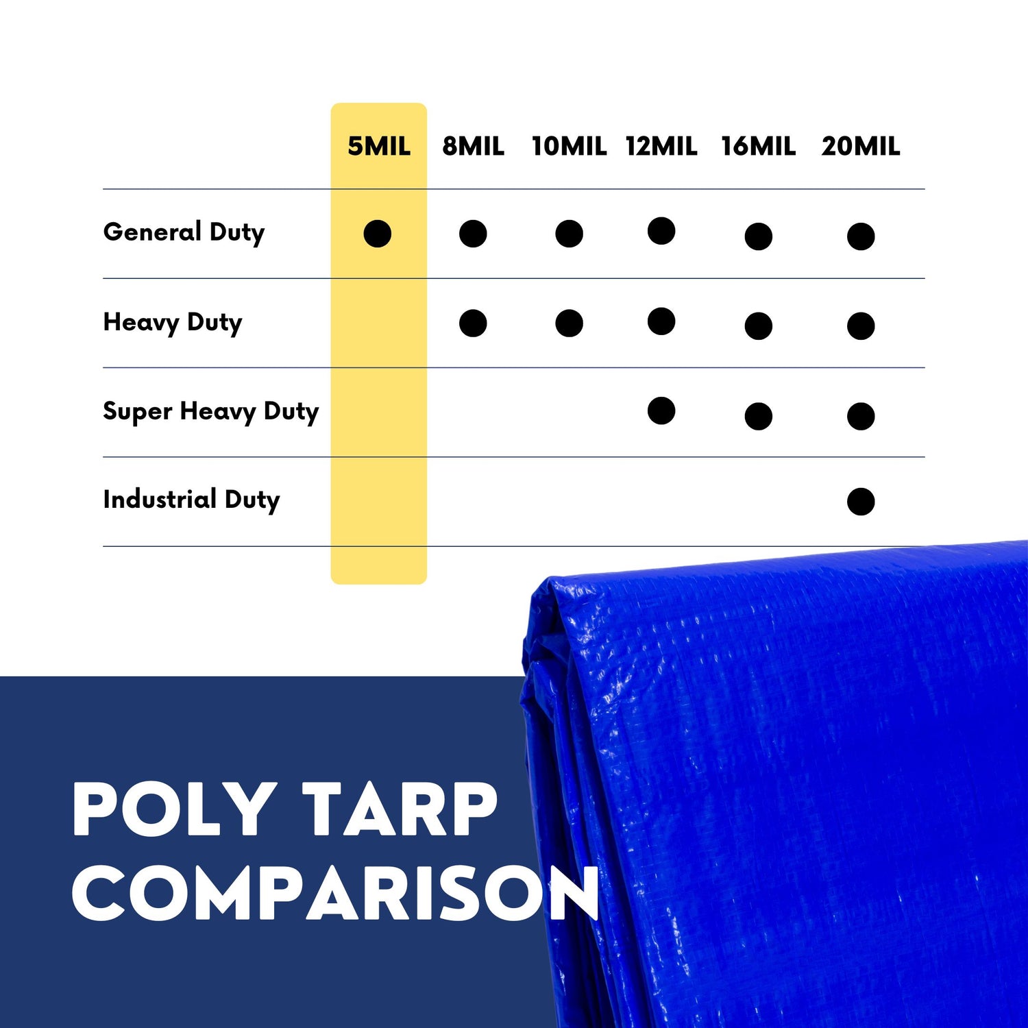 6'x8' Blue Poly Tarp