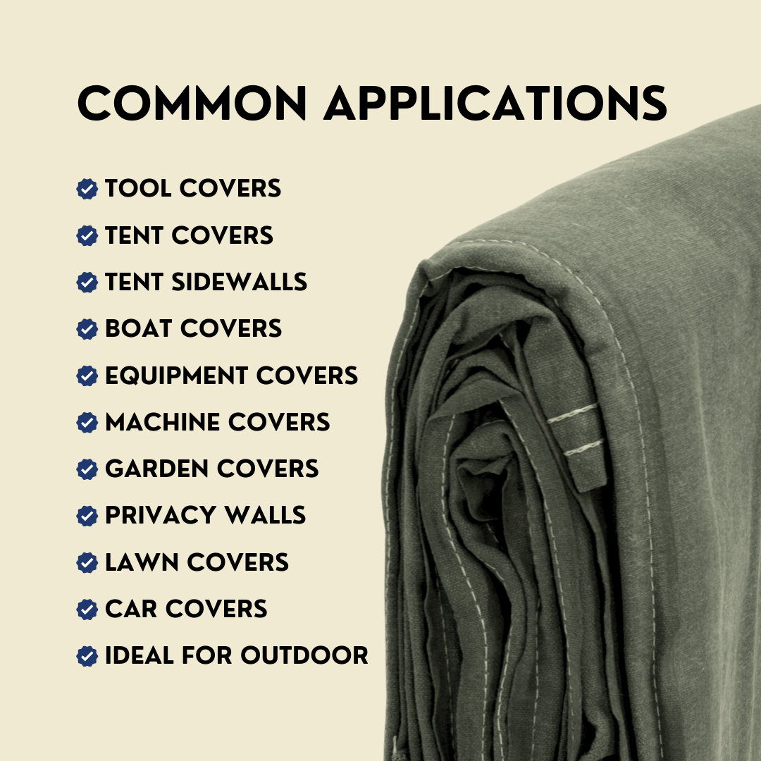 10'x10' Flame Retardant Canvas Tarp 16 oz