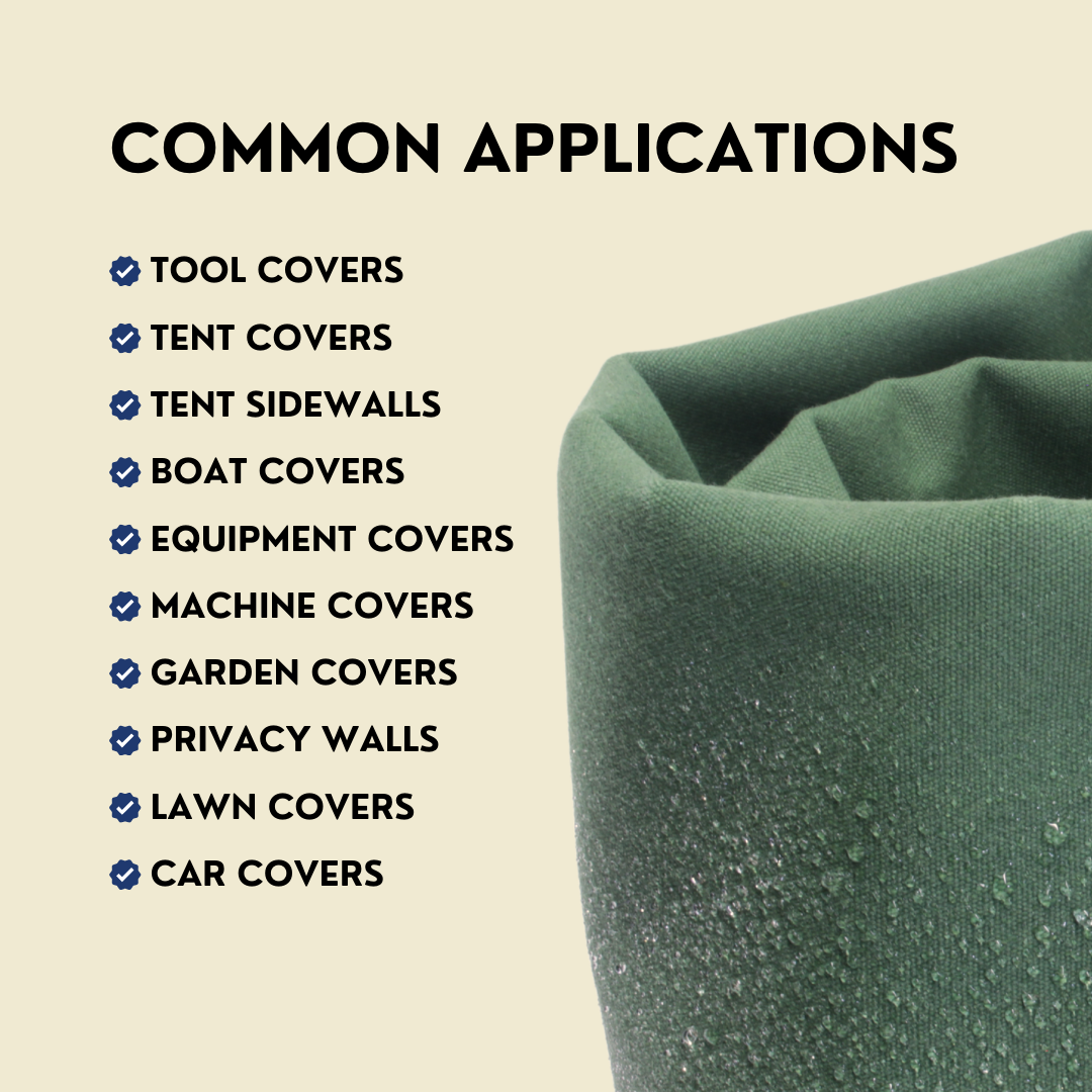 10'x10' Green Polyester Canvas Tarp [EXACT SIZE Special]