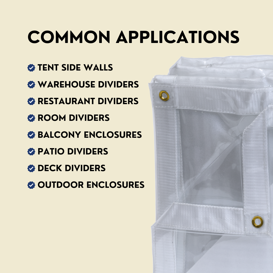 8'x12' Heavy Duty 20 Mil Clear PVC Vinyl Tarp