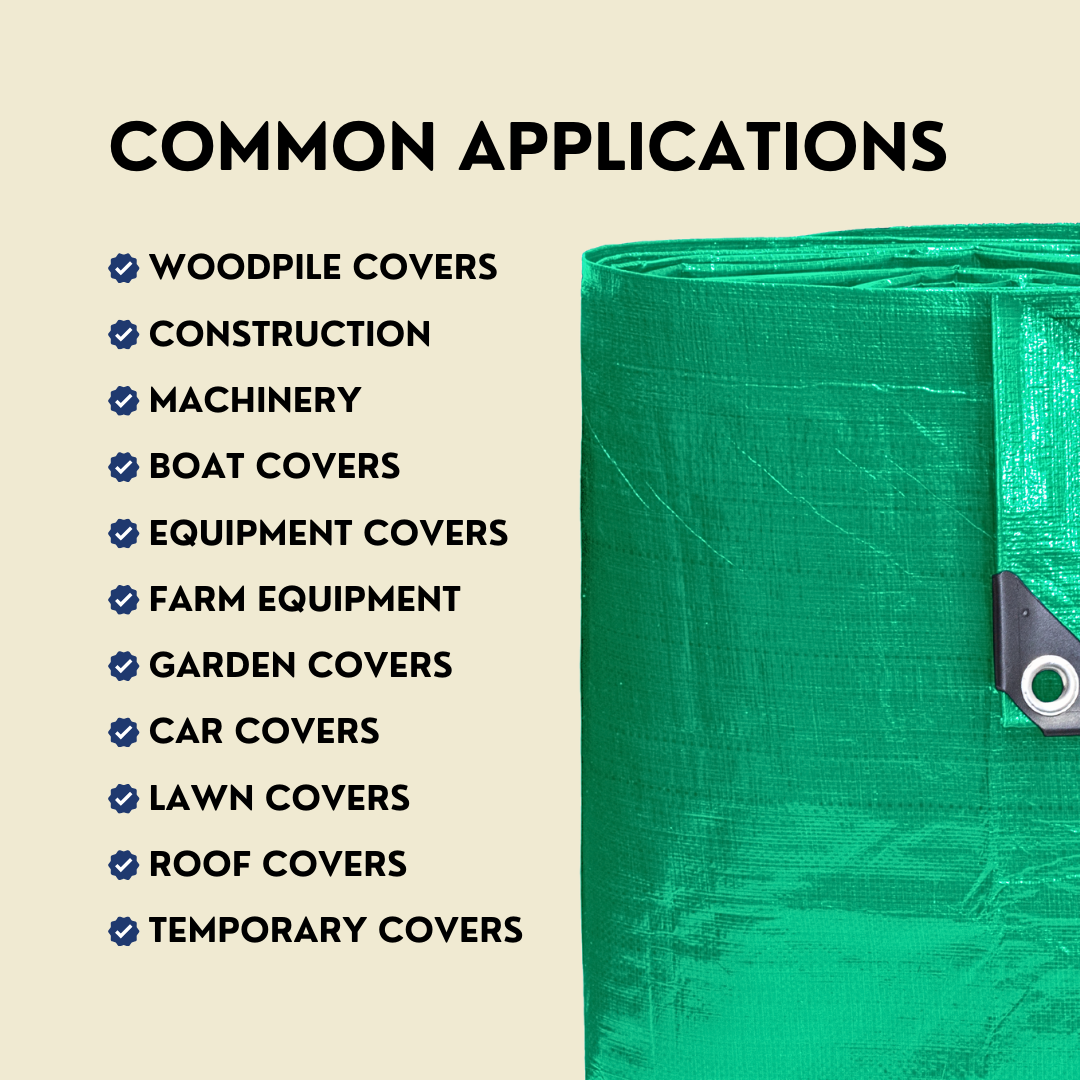 12'x14' Heavy Duty Light Green/Silver Poly Tarp