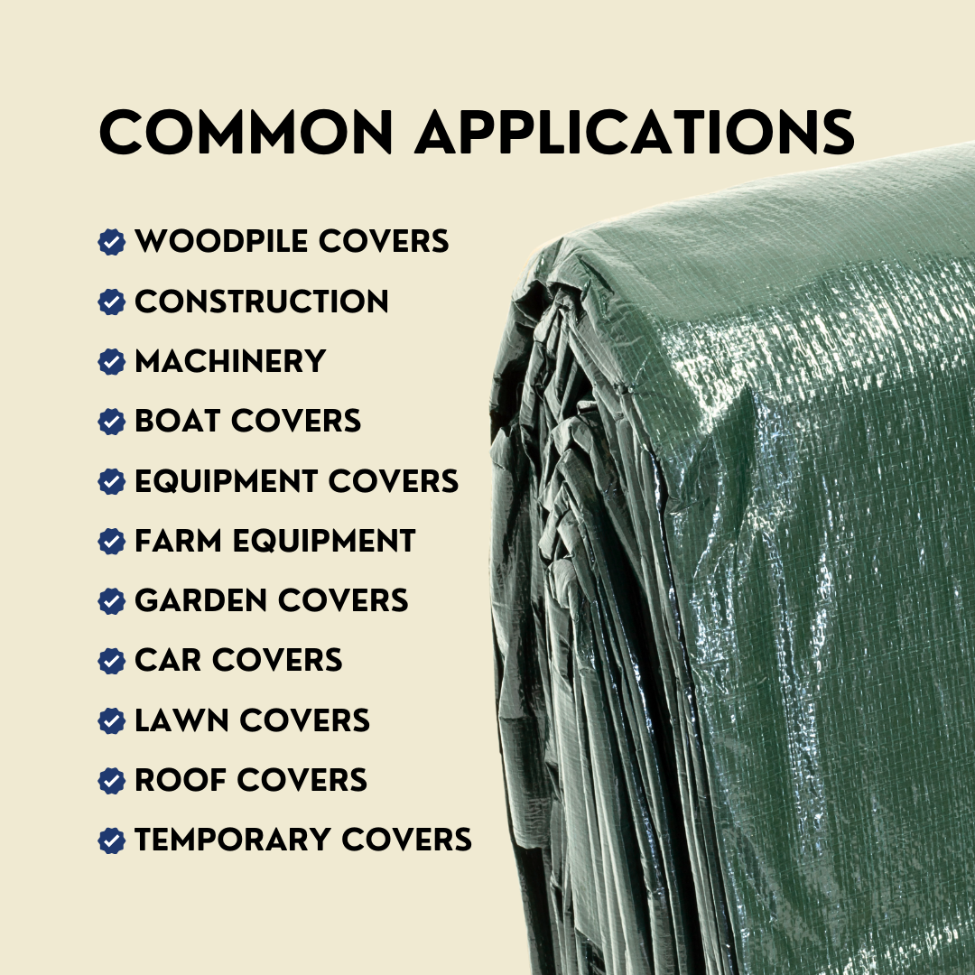 tarp app 40' x 60' Green/Silver Heavy Duty Poly Tarp