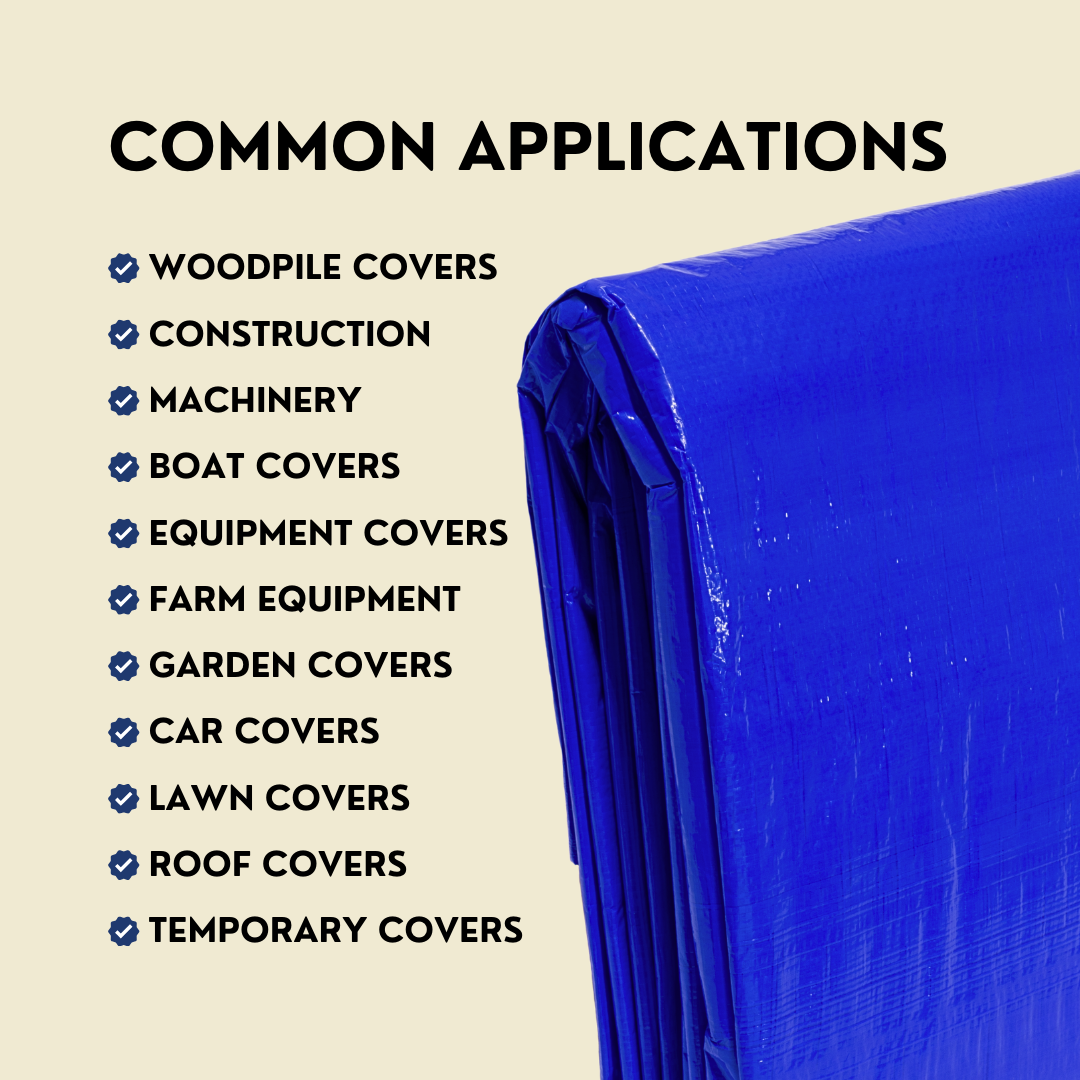10' x 15' Blue Poly Tarp - Case of 10 Tarps