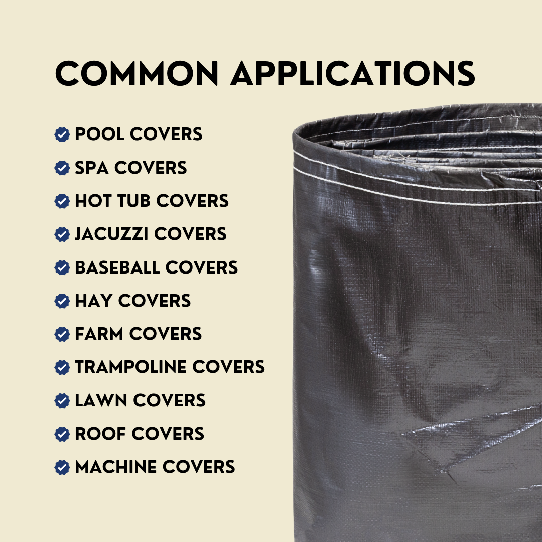 Round Silver/Black Super Heavy Poly Tarp 16' Diameter