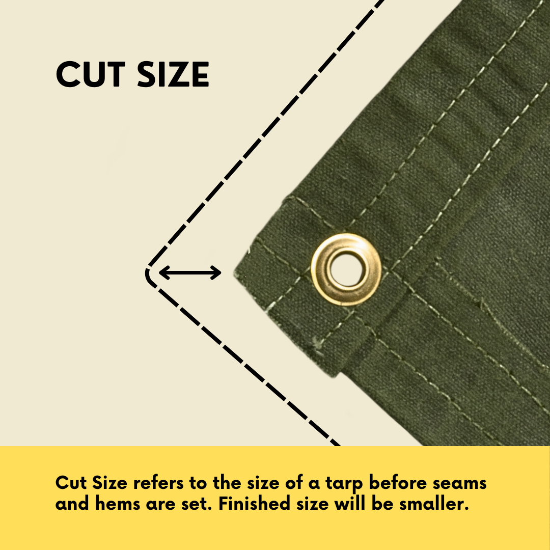 10'x10' Flame Retardant Canvas Tarp 16 oz
