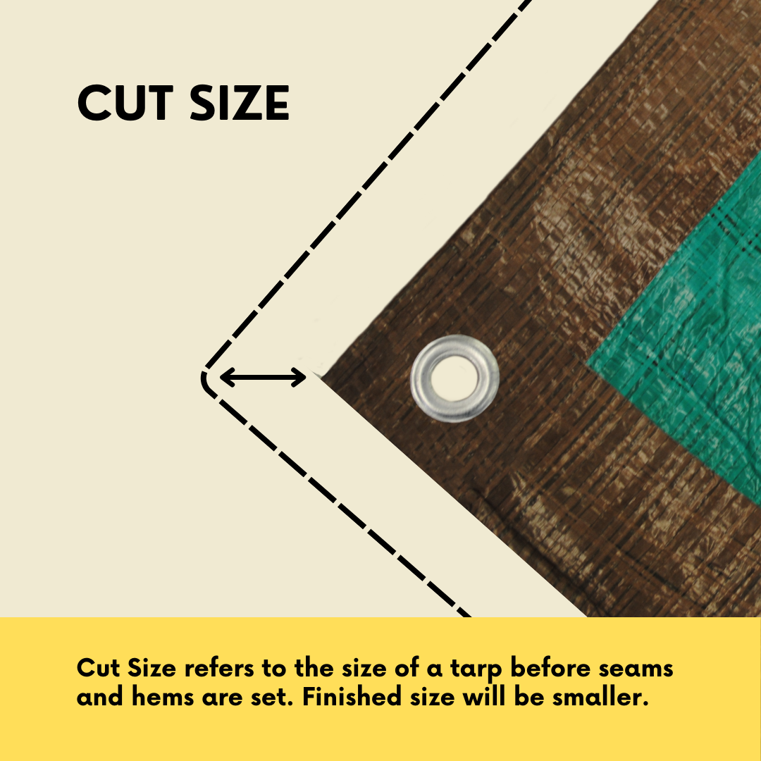 20'x20' Brown/Green Poly Tarps - Case of 4 Tarps