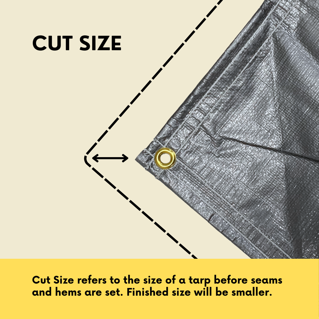 10'x16' Super Heavy Duty Silver/Black Poly Tarp