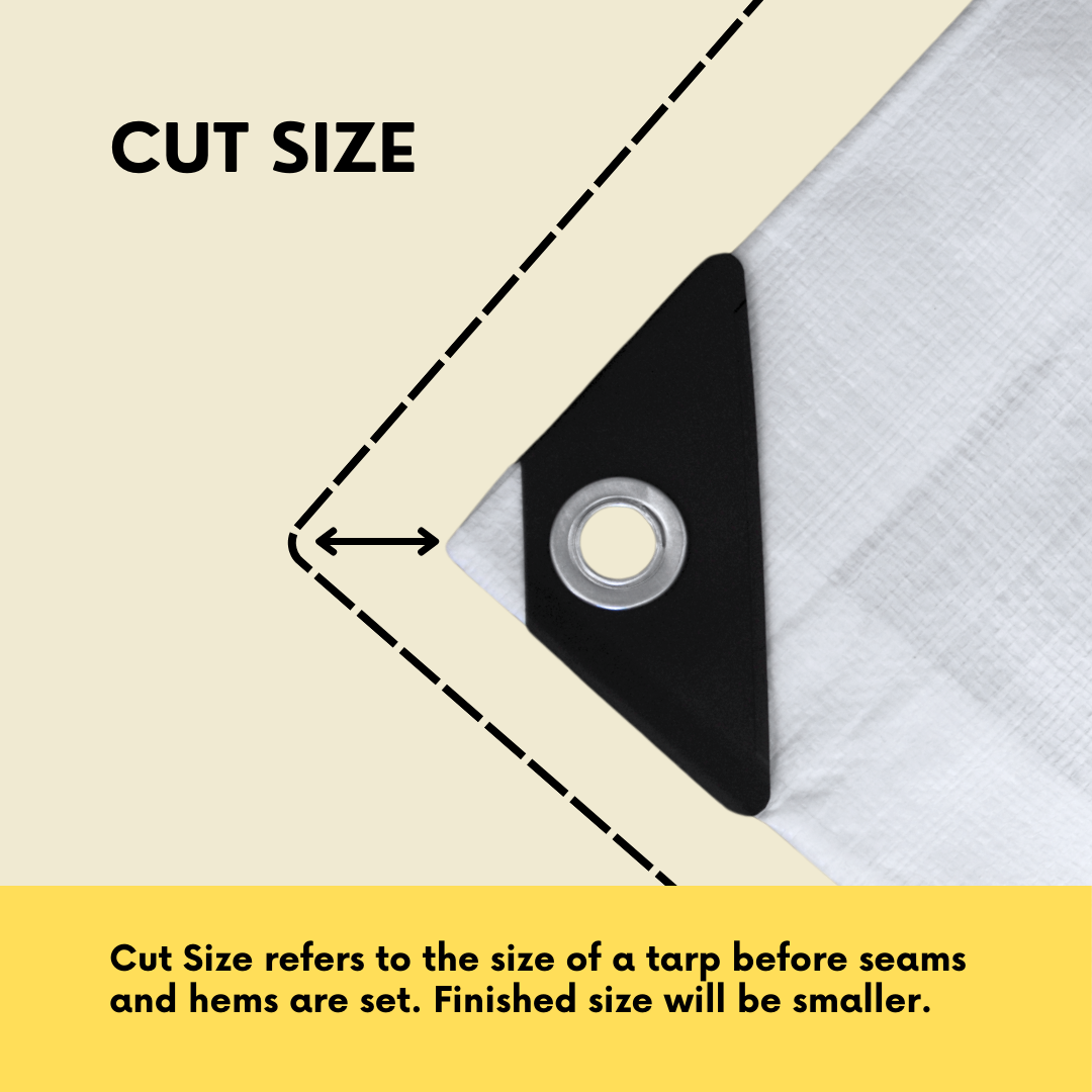 10'x10' Heavy Duty White Poly Tarp