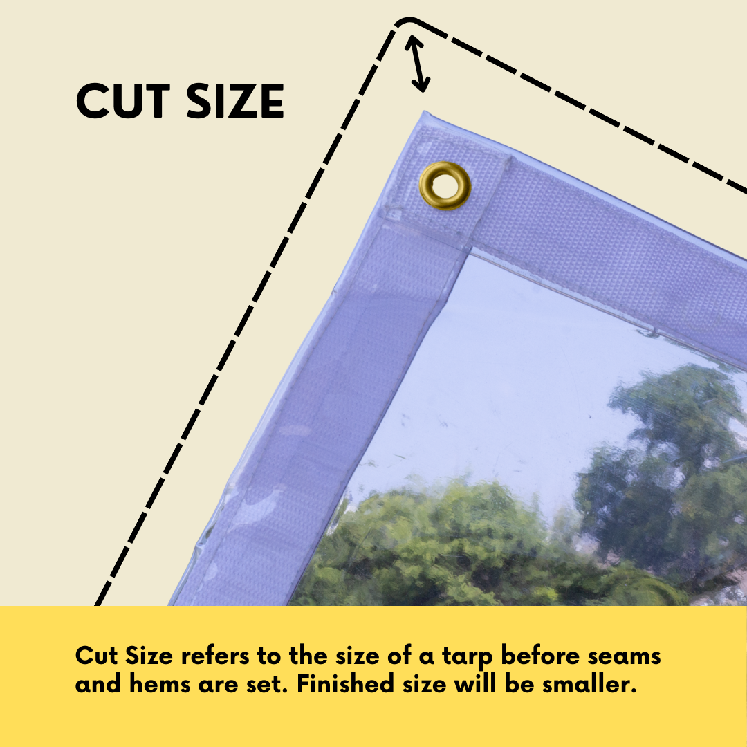 papierlädchen tarp 8'x18' Heavy Duty 20 Mil Clear PVC Vinyl Tarp
