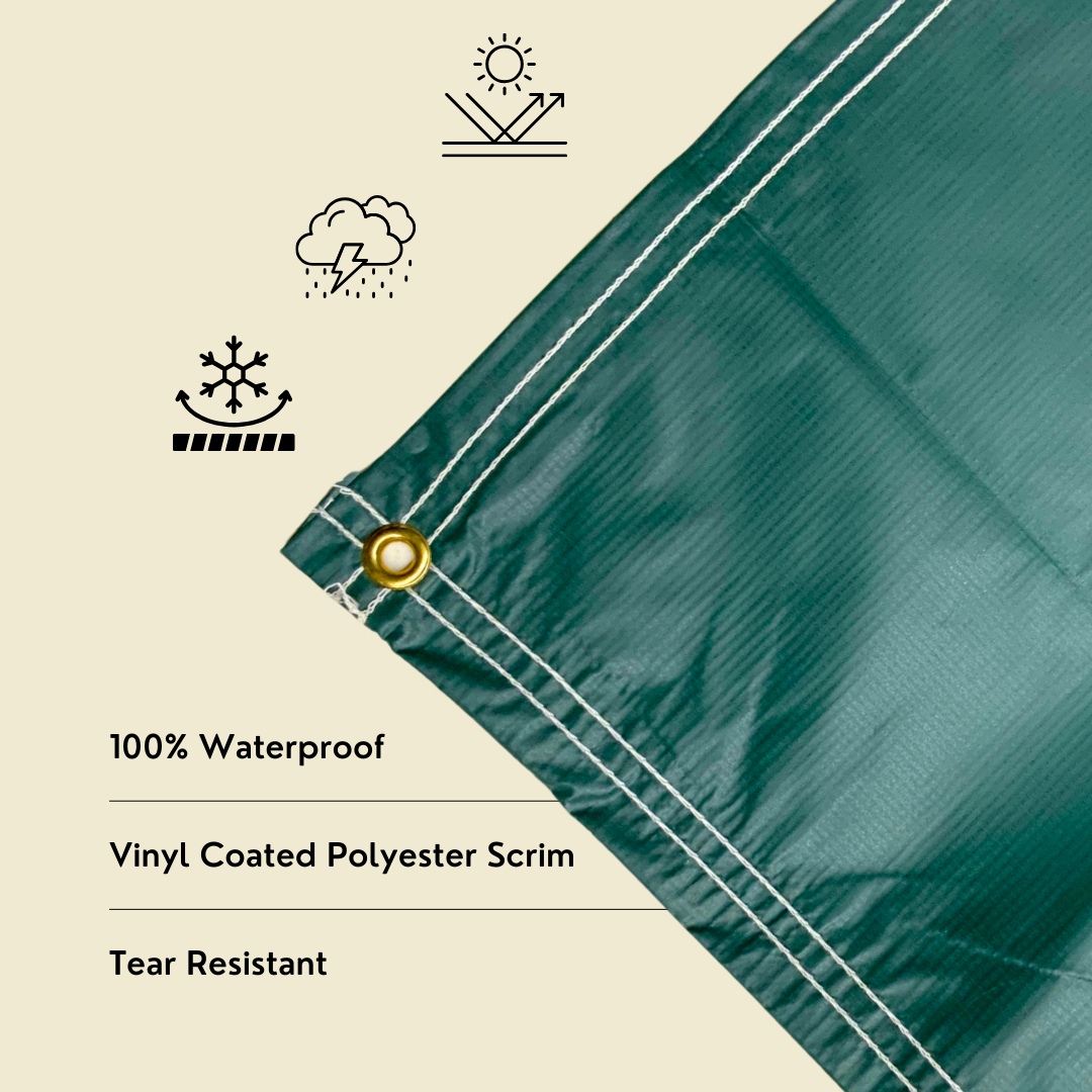 vinyl coated polyester tarp 55'x55' Heavy Duty 10 oz Vinyl Tarp